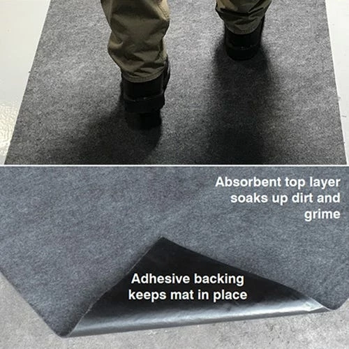 MBT Absorbents MBT 36" X 100' Xtra Sticky Mats Absorbent Heavyweight Matting W/ Adhesive Backing Melt Blown XSMB36100 4 MBT Absorbents MBT 36" X 100' Xtra Sticky Mats Absorbent Heavyweight Matting W/ Adhesive Backing Melt Blown XSMB36100 - Image 2