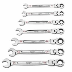 Milwaukee Tools Milwaukee 7 PC. SAE Flex Head Ratcheting Combination Wrench Set 48-22-9429 7 Milwaukee Tools Milwaukee 7 PC. SAE Flex Head Ratcheting Combination Wrench Set 48-22-9429 -Current Tools Sales 48 22 9429 3 2bln5dn1bttlsaaw