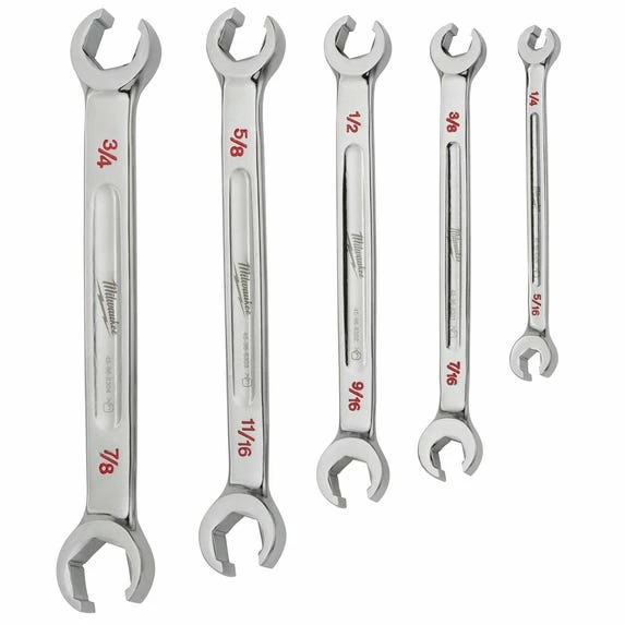 Milwaukee Tools Milwaukee 5pc Double End Flare Nut Wrench Set - SAE 48-22-9470 4 Milwaukee Tools Milwaukee 5pc Double End Flare Nut Wrench Set - SAE 48-22-9470 - Image 2