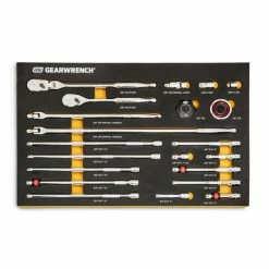 Gearwrench Tools Gearwrench 21 Pc. 3/8" 90-Tooth Ratchet & Drive Tool Set With EVA Foam Tray 86521