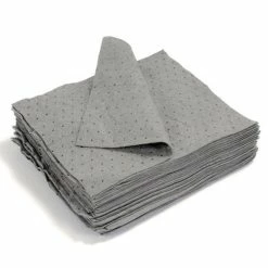 MBT Absorbents MBT 15" X 18" Gray Dimpled/Perforated Universal Sorbent Pads (100/Bale) Melt Blown GDML100