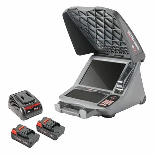 RIDGID Tools Ridgid CS12x SeeSnake Digital Recording Monitor Wi-Fi W/18V Charger & (2) 2.5Ah 18V Batteries 57288 3 RIDGID Tools Ridgid CS12x SeeSnake Digital Recording Monitor Wi-Fi W/18V Charger & (2) 2.5Ah 18V Batteries 57288