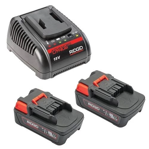 RIDGID Tools RIDGID 18V 2.5 Ah LI-Ion Batteries (X2) & Charger Set 66013 3 RIDGID Tools RIDGID 18V 2.5 Ah LI-Ion Batteries (X2) & Charger Set 66013