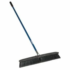 Seymour Outdoor Tools Seymour S400 Series Push Broom For Smooth Surfaces W/ 60" Blue Fiberglass Handle 82014